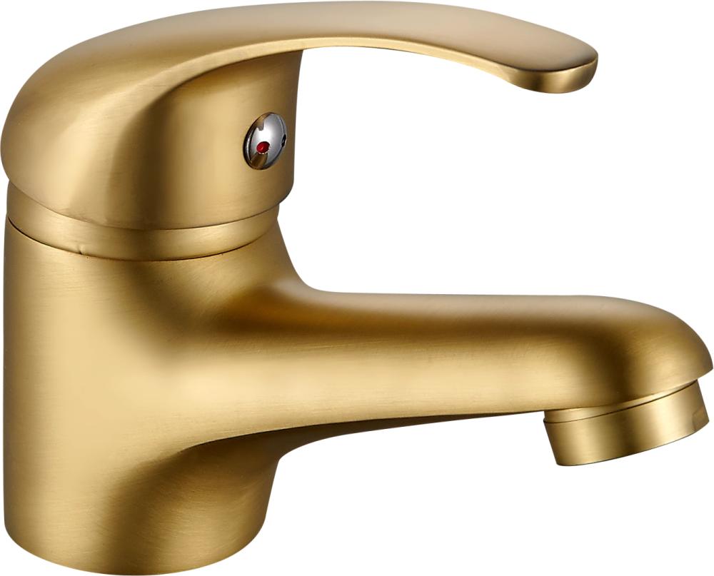 Grifo de baño de oro cepillado