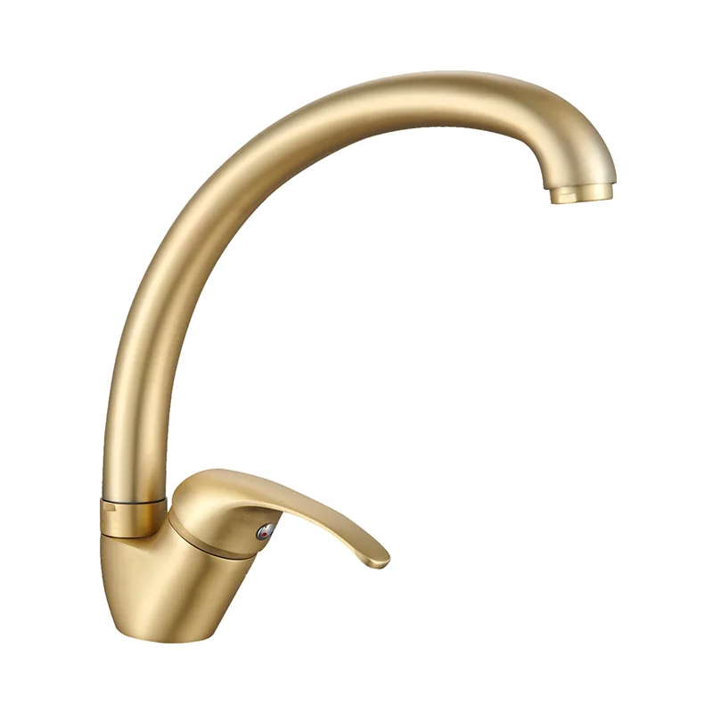 Grifo de cocina comercial de latón dorado mate